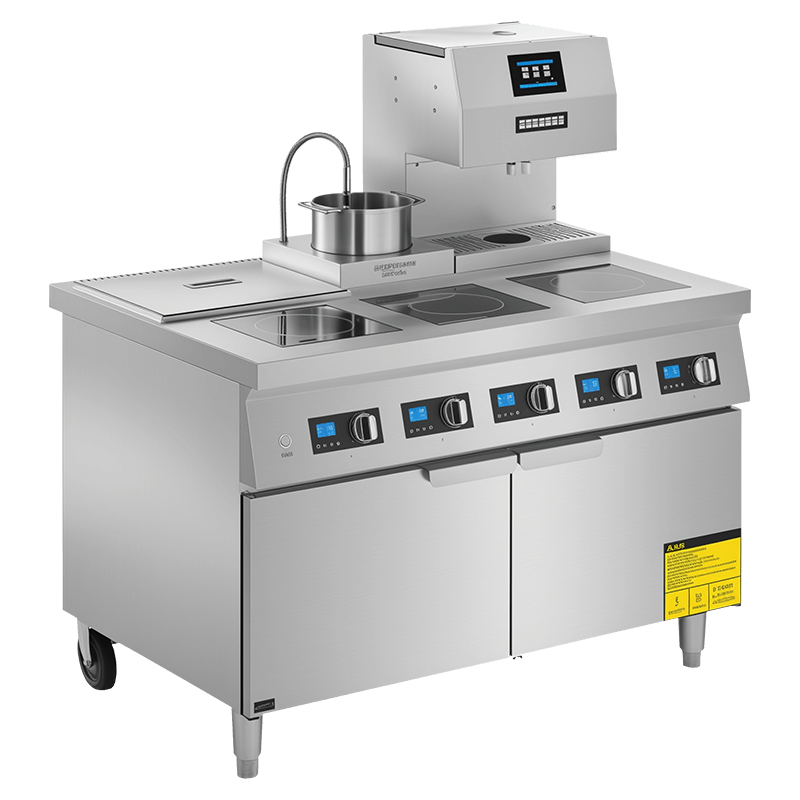 电磁平炉+热汤炉+自动打汤机